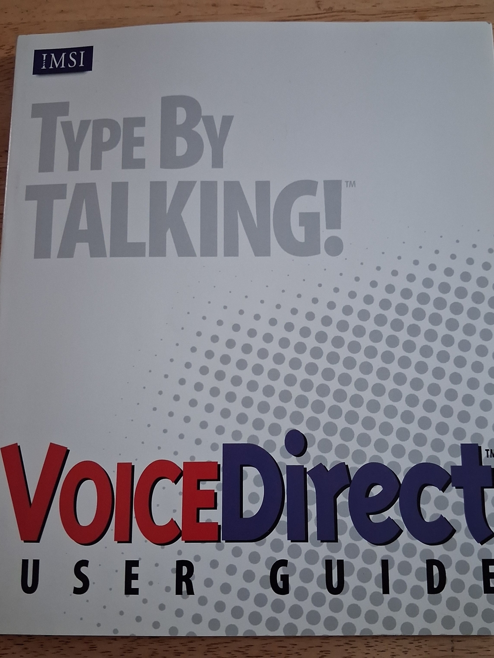 Vintage manual *MANUAL ONLY for IMSI Dragon Dictate Type By Talking, Voice Direc